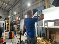 Photographing at Chidori Vintage Japanese Collectables